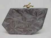 Black Clutch Resin Bag Handbag Purse