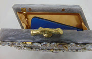 Black Clutch Resin Bag Handbag Purse
