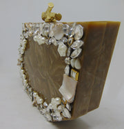 Black Clutch Resin Bag Handbag Purse
