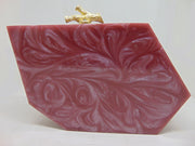 Pastel Pink color Hexagonal Resin Clutch