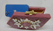 Pastel Pink color Hexagonal Resin Clutch