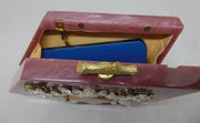 Pastel Pink color Hexagonal Resin Clutch