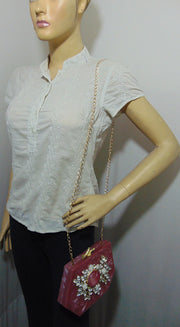 Pastel Pink color Hexagonal Resin Clutch