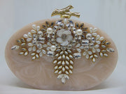Baby pink Clutch Resin Bag