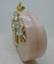 Baby pink Clutch Resin Bag