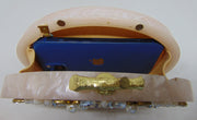 Baby pink Clutch Resin Bag