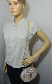 Baby pink Clutch Resin Bag