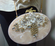 Baby pink Clutch Resin Bag