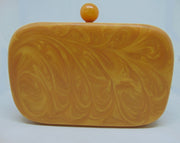flower Decoration Resin Box Clutch