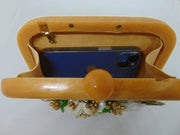 flower Decoration Resin Box Clutch