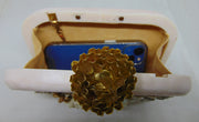 Lotus Knob Resin Clutch PURSE