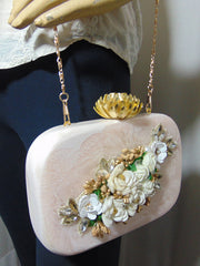 Lotus Knob Resin Clutch PURSE