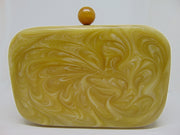flower Decoration Resin Box Clutch