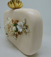 Lotus Knob Resin Clutch PURSE