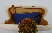 Lotus Knob Resin Clutch PURSE