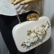 Lotus Knob Resin Clutch PURSE
