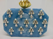 Classy Blue Resin Clutch