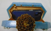 Classy Blue Resin Clutch