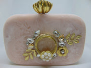 Floral Handmade Resin Clutch