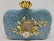 Floral Handmade Resin Clutch