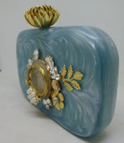 Floral Handmade Resin Clutch
