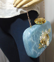 Floral Handmade Resin Clutch