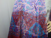 Paisley print pure Large Silk scarf Wrap
