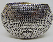 Siver Metal with Mop leaf Clutch Bag