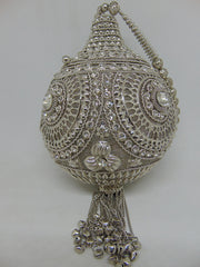 Metal And Stone Golden Wedding Potli Bag