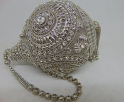 Metal And Stone Golden Wedding Potli Bag