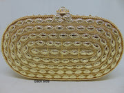Metal Gold Clutch Bag Handcrafted Stone Bag