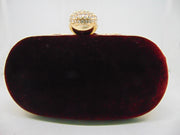 Maroon Diamond Frame Women's Embroidered clutch