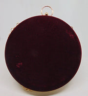Designer Embroidery Round Clutch Bag