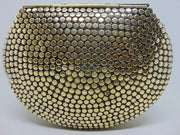 Black Resin stone Metal Clutch gold  Bag