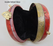 Women's Brass Metal Clutch Purse Bag