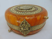 Women's Brass Metal Clutch Purse Bag