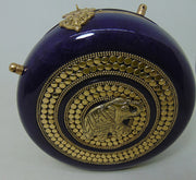 Women's Brass Metal Clutch Purse Bag