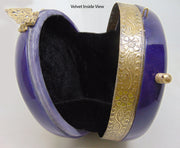 Women's Brass Metal Clutch Purse Bag