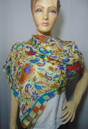 Assorted Kani print pure Silk scarf Wrap