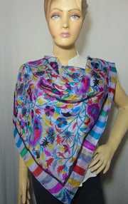 Assorted Kani print pure Silk scarf Wrap