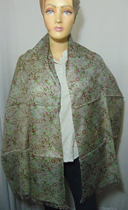 Long print pure Silk scarf Wrap