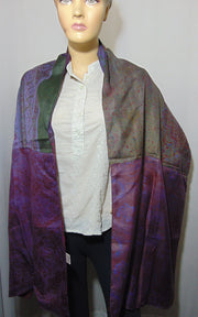 Assorted 4 Patch Long Silk reversible Scarves