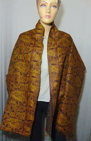 Long Silk kantha work reversible Scarves