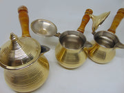 Kettle Lining Design Brass Turkish Tea Pot 3 pcs set