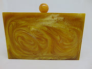 Handicraft Beautiful Flower Box Clutch Bag Purse