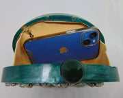 Acrylic stone Embellished Clutch purse