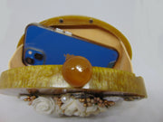 Womens Acrylic Embellished Clutch purse