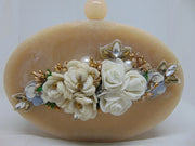 Womens Acrylic Embellished Clutch purse