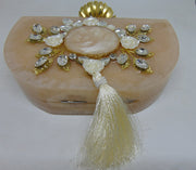 Women Resin clutch Party clutch with tassel