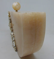 stone decoration resin clutch purse